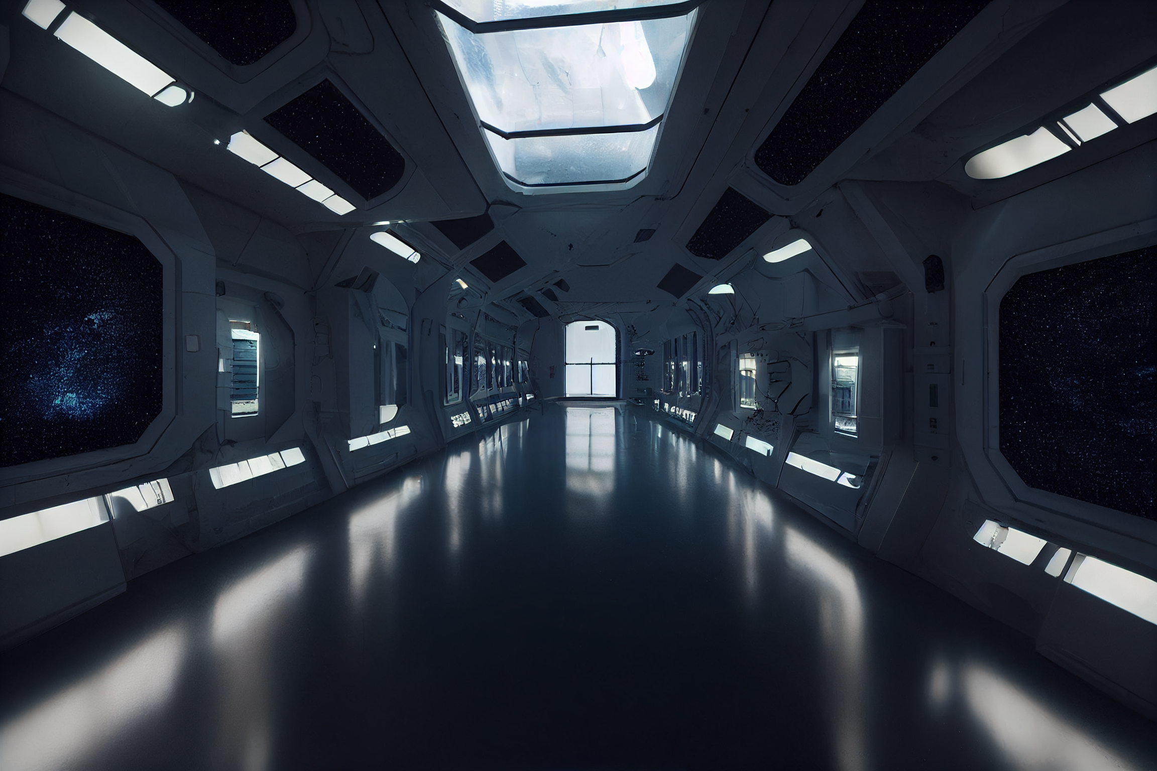 A Hallway Aboard The Constellation