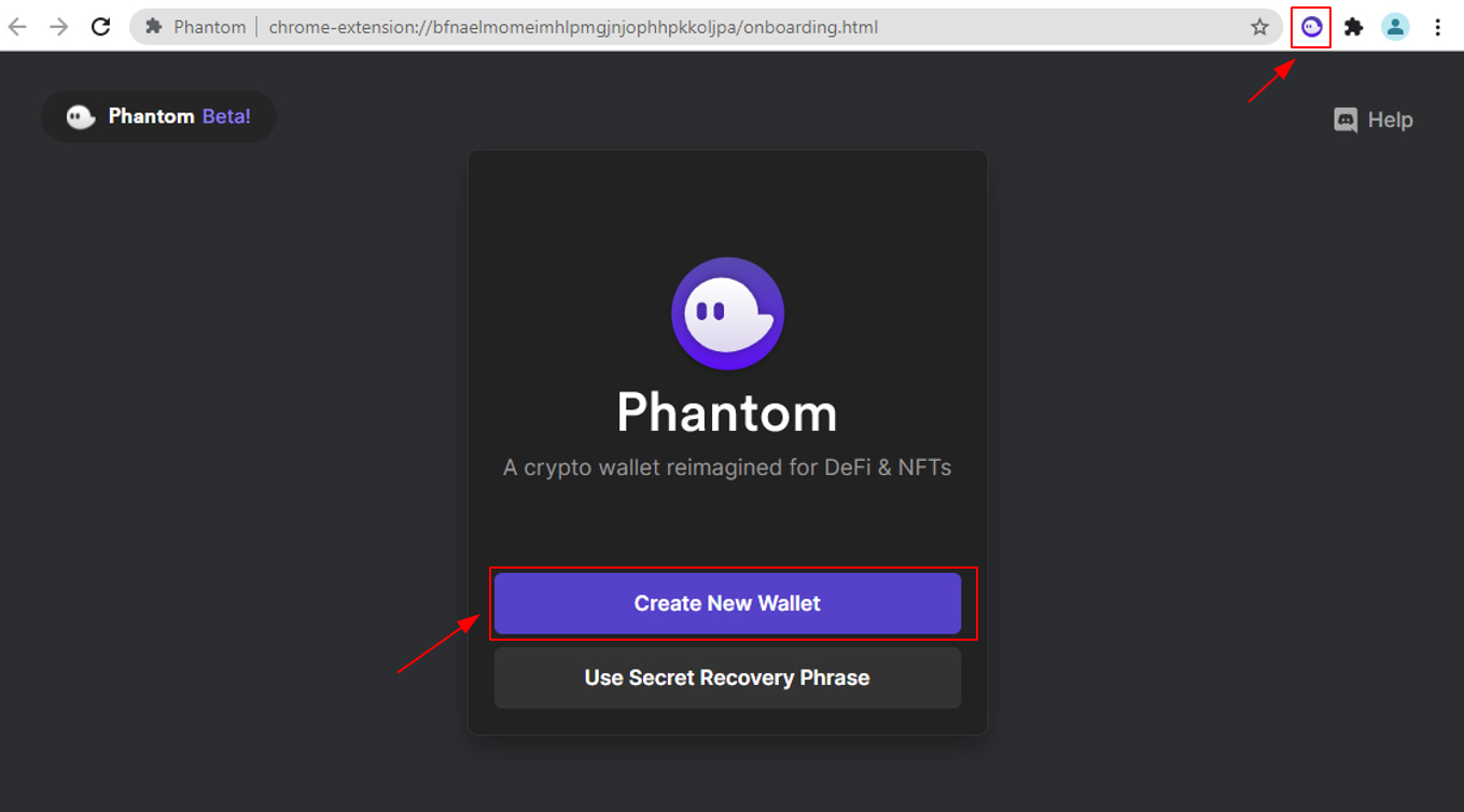 Setting up the Phantom Wallet